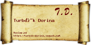 Turbók Dorina névjegykártya