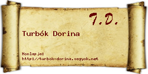 Turbók Dorina névjegykártya